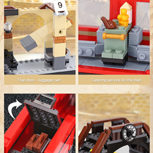 اسباب بازی لگو هری پاتر و ایستگاه جادویی قطار هاگوارتز 898 قطعه 4th Party 19035 Hogwarts Express_اسباب بازی لگو